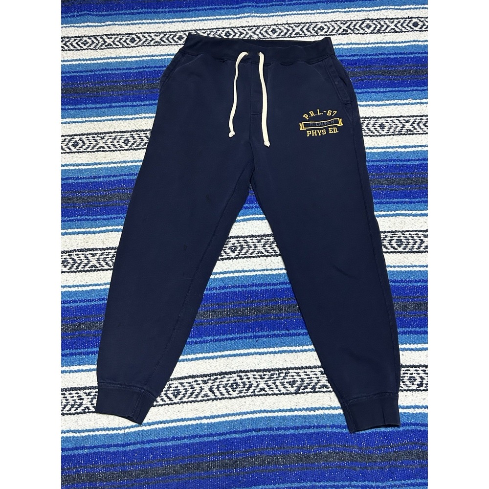 Polo Ralph Lauren Mens Medium Sweatpants Navy PRL 67 Phys Ed Joggers
